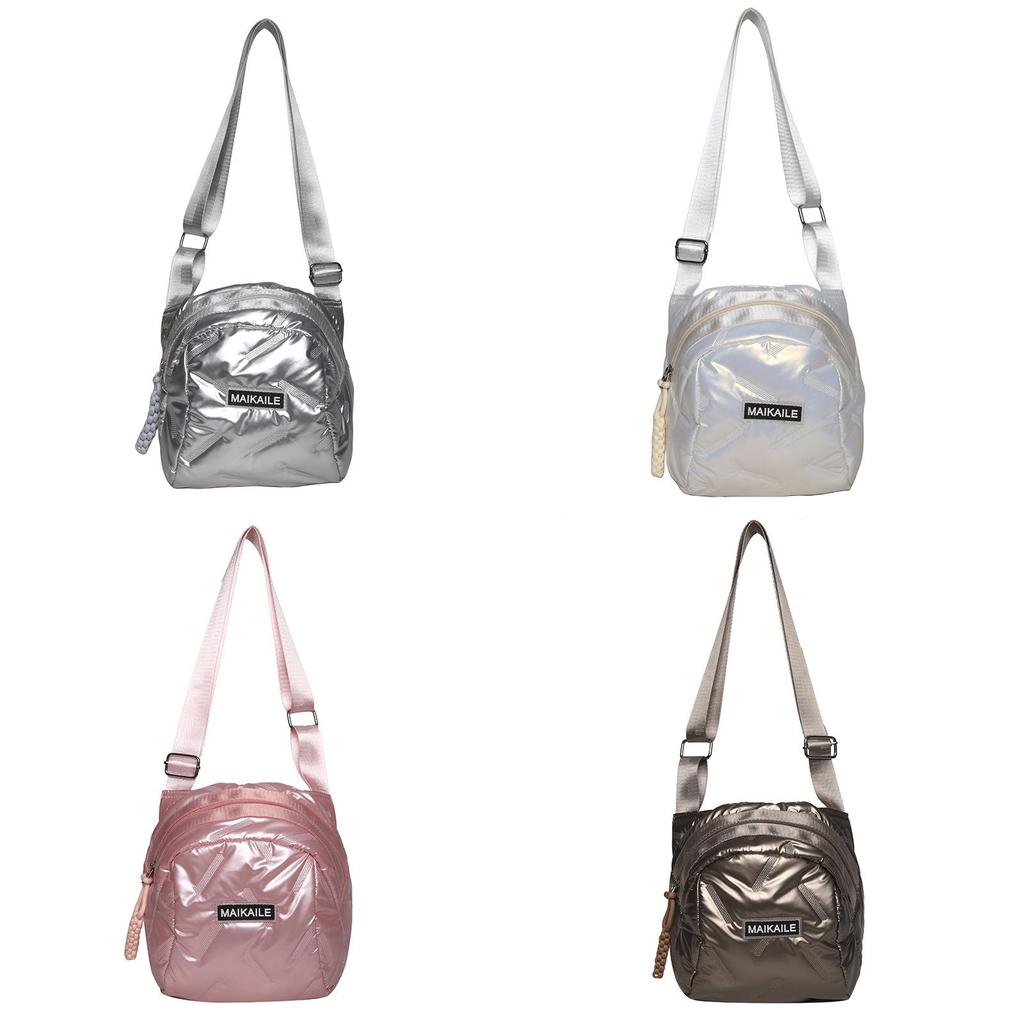 Pu Material Small Oval Crossbody Bag With Zipper For Casual Daily Use