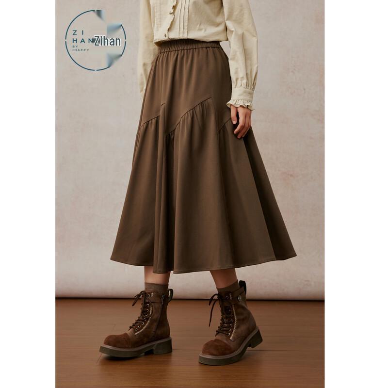 Женская ретро плиссированная макси-юбка А-силуэта ZIHAN XL