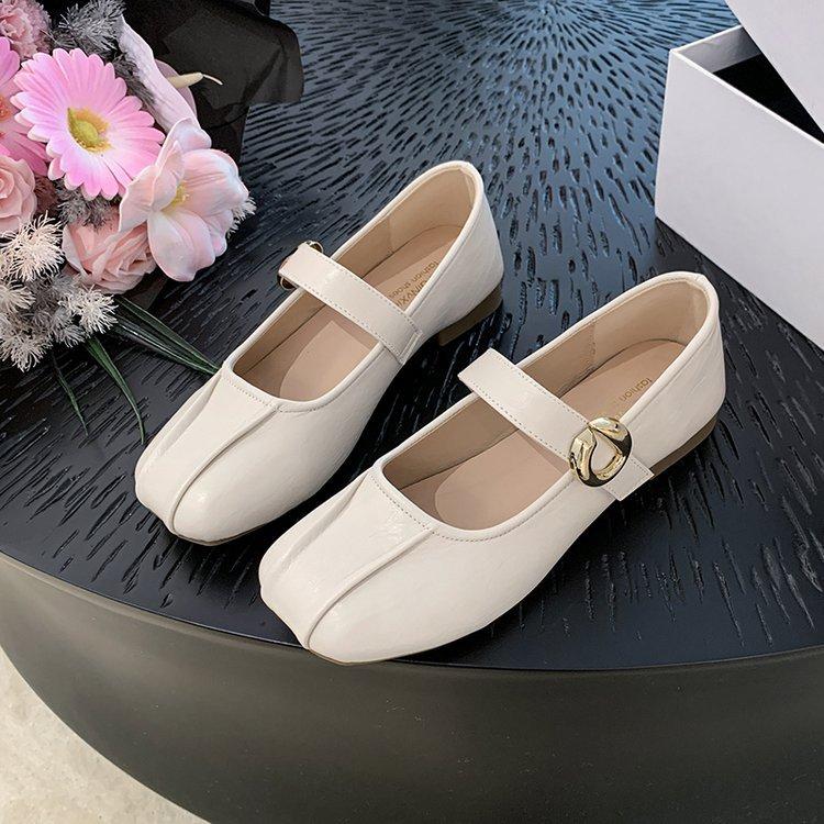 Mary Jane's One-shoulder Style Women's Fashion Versatile Single Shoes Spring Autumn New Soft-soled Comfortable Flats P371