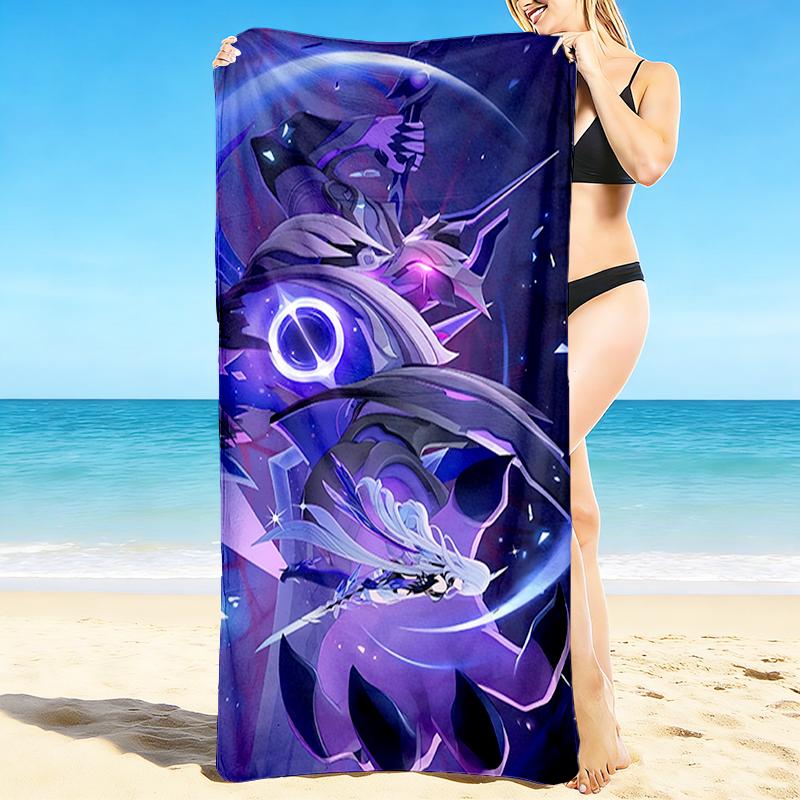 1Pc Unicorn Warrior Fantasy Artwork Beach Towel Quick Dry Multiuse For Beach Pool Gym Yoga Home Travel Christmas Halloween Xmas Gift S1613