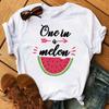 Maycaur Tee Women T-shirt Summer Short Sleeve Avocado Print Clothes Fashion  Cartoon Fruit Graphic T Shirt Kawai Female Tops TEE