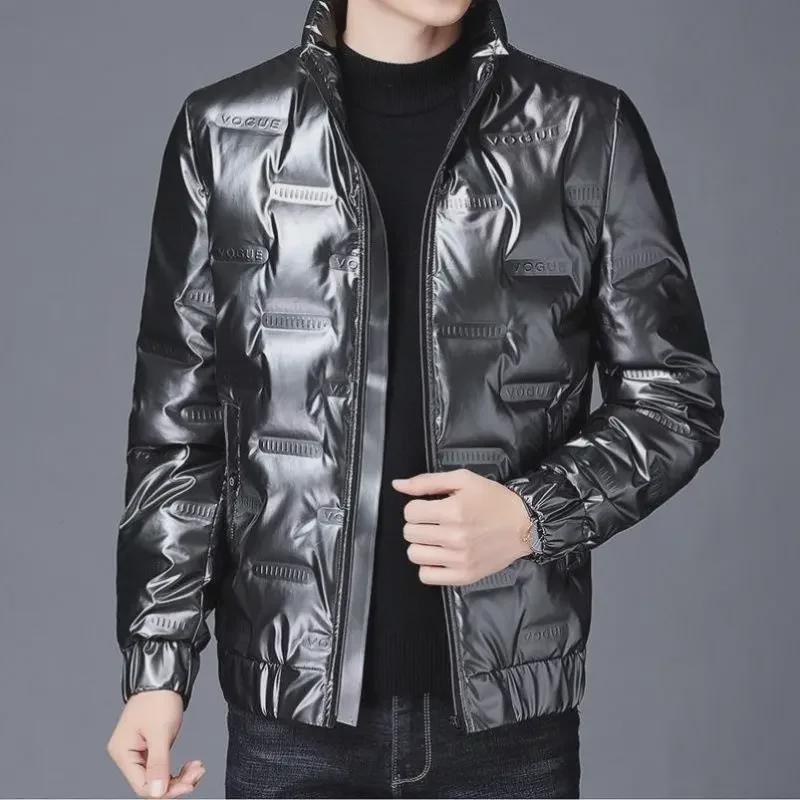 Men's 2022 Winter Short Down Cotton Jacket - Trendy, Shiny, Warm, and Thick