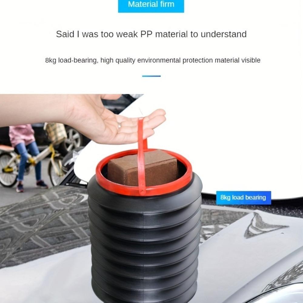1PC Car Carrying Folding 4L Car Wash Trash Can, Portable Fishing Bucket, Umbrella Travel Retractable Storage Bucket, Outdoor Portable Trash Can
