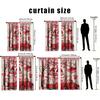 Set aus 2 Rot-Weiß karierten herzförmigen Gartenzwerg-Vorhängen Süßer Stil Wohnzimmer Schlafzimmer Dekorative Stangentaschen Vorhang für Hergestellt Polyester