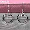 925 Sterling Silver Heart Earrings Wedding Jewelry