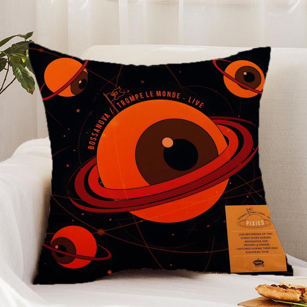 

Band P-Pixies Cushion Cover Premium Comfort Reversible Pillow Cover - Dual - Use Design for Home & Car 12x12Inch