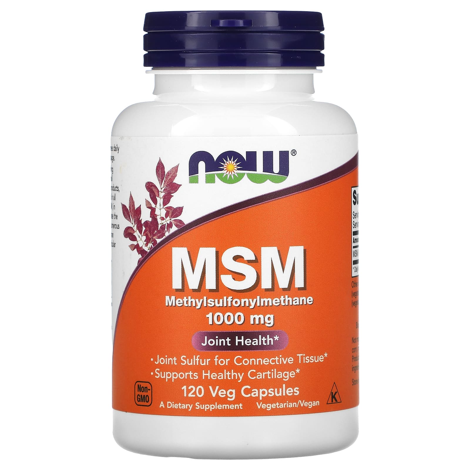 

MSM, Methylsulfonylmethane, 1,000 Mg, 120 Vegetable Capsules