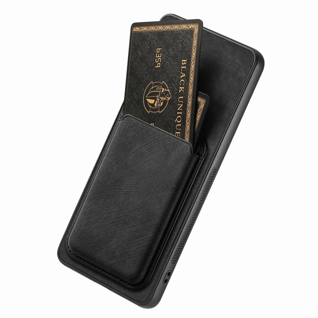 Für Google Pixel 8a Hülle Kompatibel mit MagSafe Leder-Rückseite mit Abnehmbarem Kartenhalter