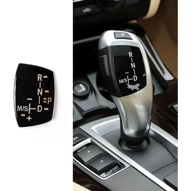 Car Shift Knob Panel Gear Button Cover Emblem M Performance Sticker Compatible with BMW X1 X3 X5 X6 M3 M5 F01 F10 F30 F35 F15 F16 F18 (Standard