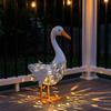 Porch Goose Decorative Large Metal Solar Figurine Outdoor Animal Sculpture Ornaments for Indoor Yard Pathway Backyard Patio