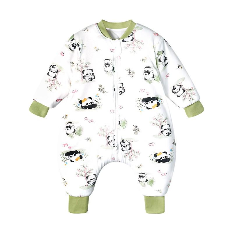Winter Cotton Padded Sleep Sack Toddlers 3-8 Years Warm Long Sleeve Anti-Kick Sleepwear Girls Boys