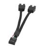 Motherboard USB 2.0 9pin Header 1 to 2 Extension Hub Splitter Adapter Converter