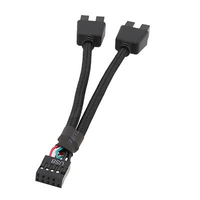 Motherboard USB 2.0 9pin Header 1 To 2 Extension Hub Splitter Adapter Converter