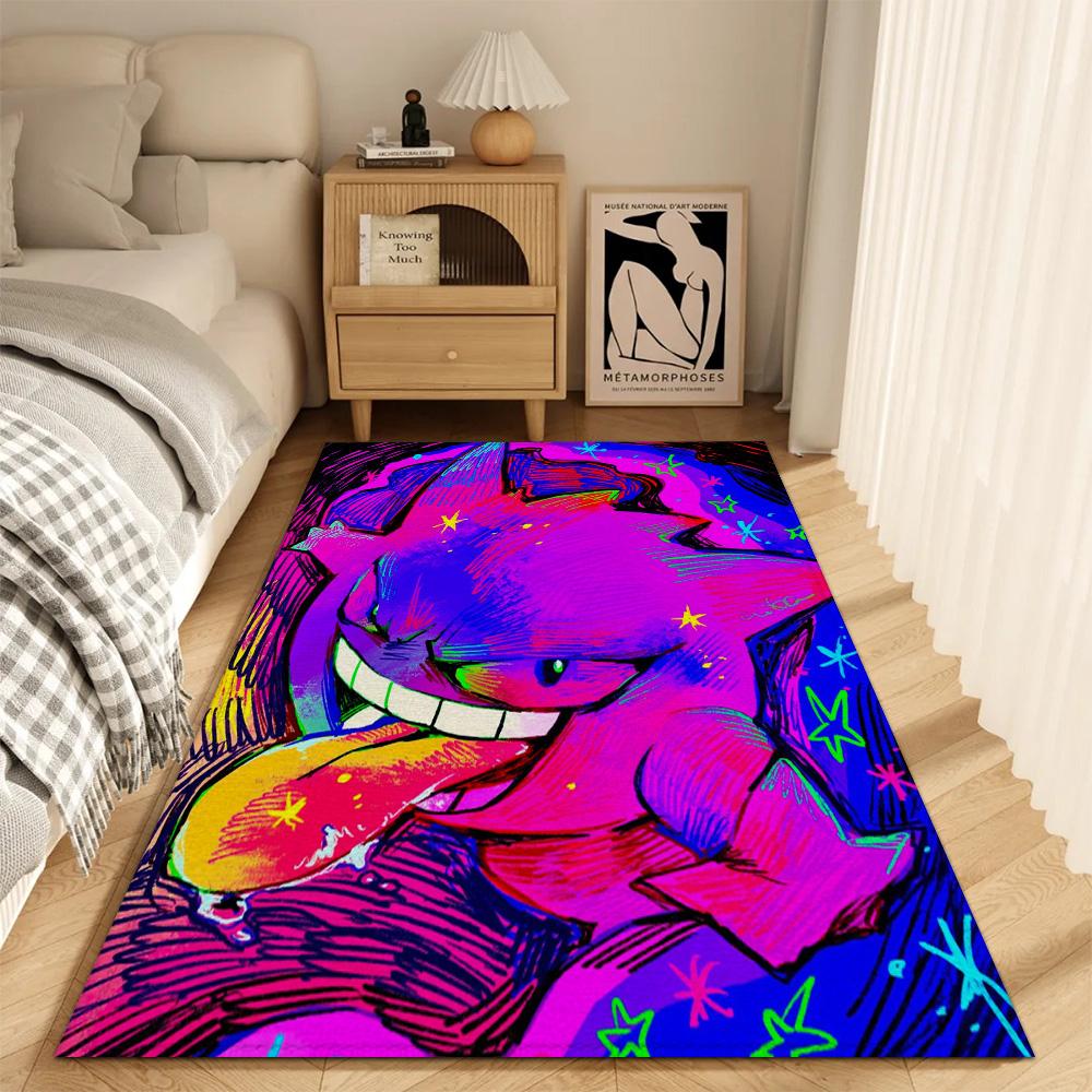 Fashion Entrance Mat Living Room P-Pokemon Rugs Decoration G-gengar Bedroom Carpet for Kitchen Doormat Front Door Bath Mats Rug