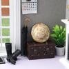 1:12 Dollhouse Retro Brown Leather-Look Wooden Luggage Accessory