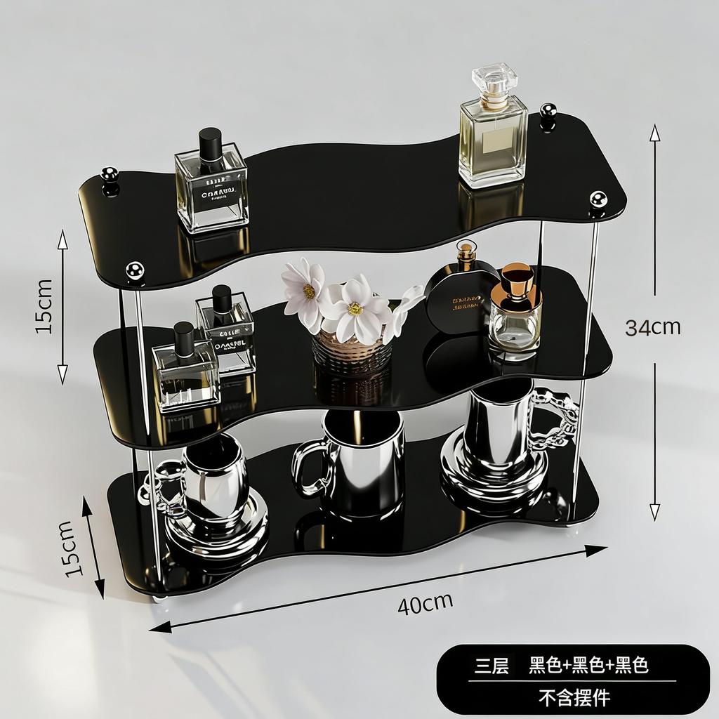 2-3layer Desktop Storage Rack Water Cup Storage High-value Cup Rack Detachable Acrylic Perfume Figure Display Stand Ins Style