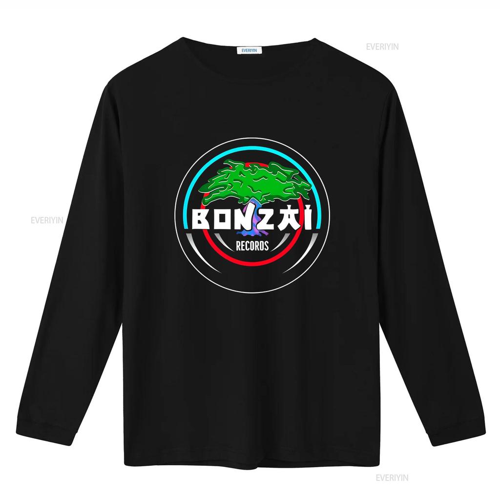 Bonzai Records T Shirt Techno Trance Hardcore All Sizes S M L XL 2XL Black Grey Vintage Washed Stretched Fashion Versatile