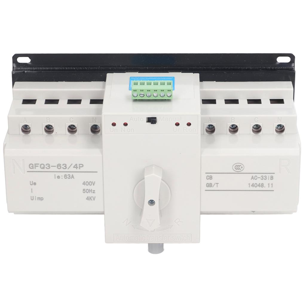 Mini Commutateur de Transfert Automatique Double Alimentation 2 Modes de Contrôle Forte Conductivité Commutateur d'Inversion de Générateur AC400V 63A