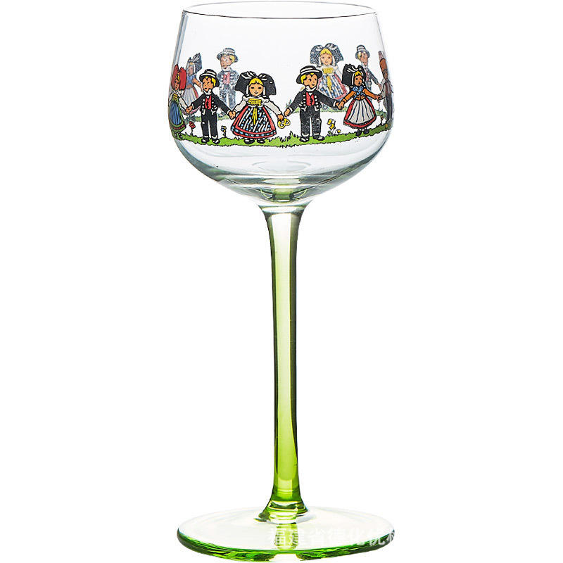 Alsace Lillip Scandinavian Style High Heel Red Glass Creative Personality Champagne Cocktail Children's Cup