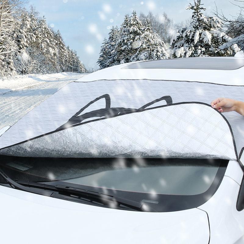 Cute Husky Car Windshield Snow Cover - Anti-Freeze, Anti-Snow, and Sun Protection