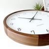 KATOMOKU muku Uhr 13 LL Walnuss km-139WA Wanduhr mit schleichender Sekunde, 38,2 cm Durchmesser (Quarzuhr)