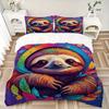 3-teiliges Regenbogen-Faultier-Bettwäsche-Set, Weich und Gemütlich für das Schlafzimmer