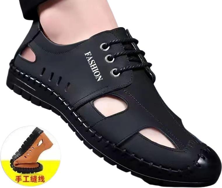 

Мужские легкие сандалии с новым ремешком, мужские сандалии с перфорацией, весенне-летняя дышащая повседневная обувь 44