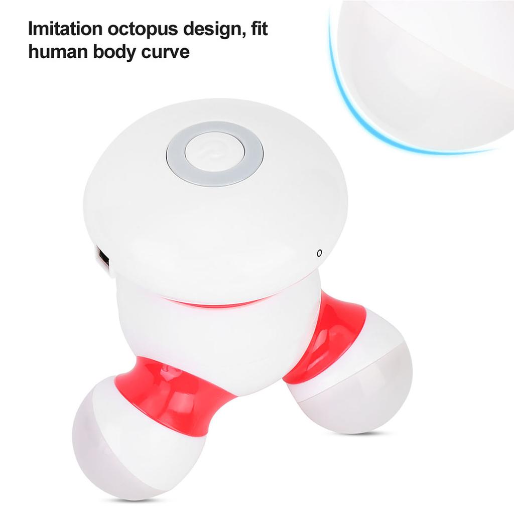 Electronic USB Handheld Mini Body Massager Gentle Vibration Massager with LED Light