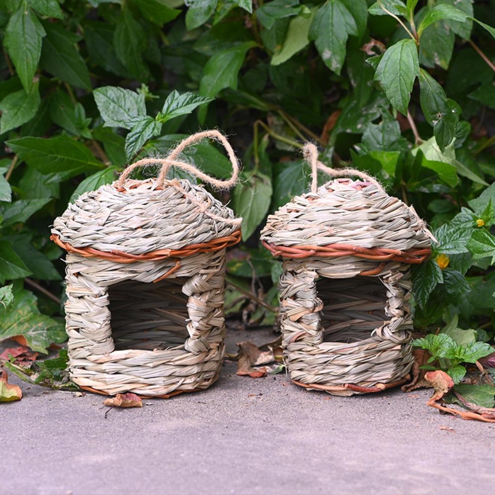 Hand-woven Bird's Nest Hibiscus Grass Bird Cage Pet Gardening Decorations