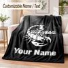 Custom Text Flannel Blanket Scorpions Print Warm Cozy Blanket Home Sofa Bedding