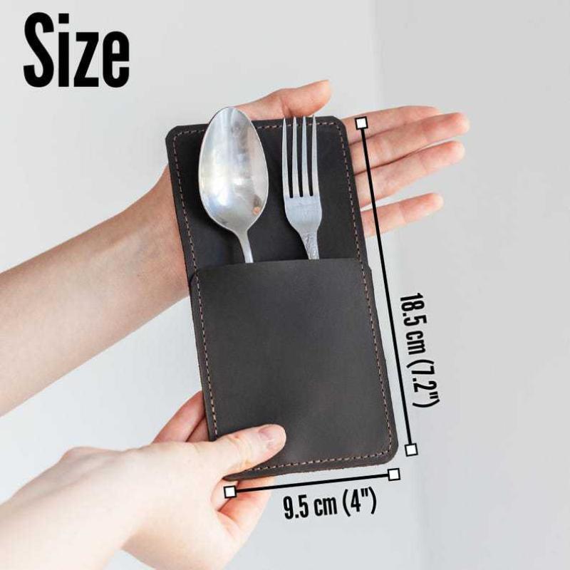 Portable Cutlery Bag With Zipper Cutlery Box Storage Bag Camping Cutlery Storage Bag For Kids Tableware Travelling Picnic School