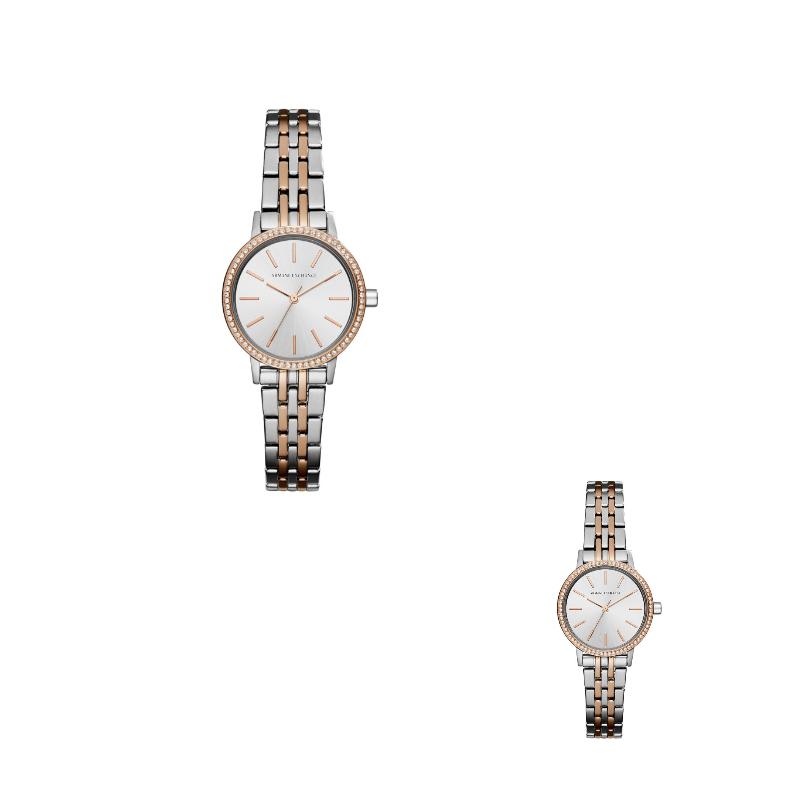 ARMANI EXCHANGEAE Wrist Watch Quartz Movement Stainless Steel Strap Silver Dial Women s Watch AX5542 Silver Dial AX5542