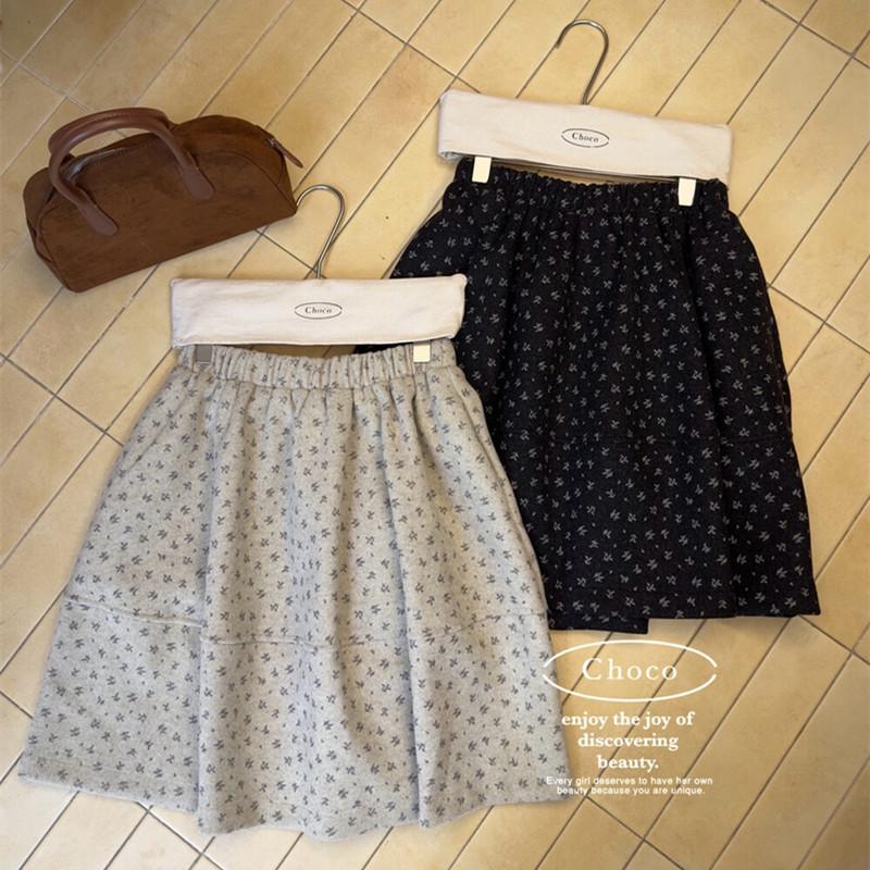 2025 Winter Korean Floral Slimming Skirt