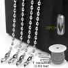 10m 304 Stainless Steel Bead Chain for Jewelry and Dog Tags