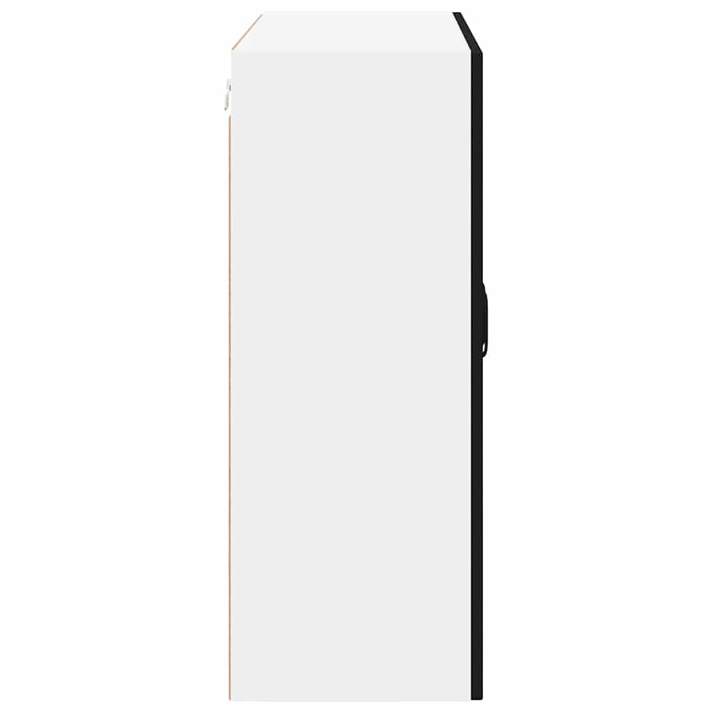 Wall Mounted Glass Cabinet LUCCA Black 80 X 31 X 80 Cm Particleboard