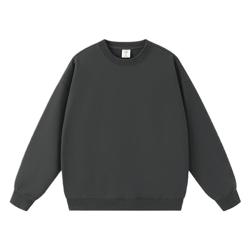Unisex Trendiges Lockeres Oversize Sweatshirt mit Rundhalsausschnitt und Überschnittenen Schultern, Langärmlig