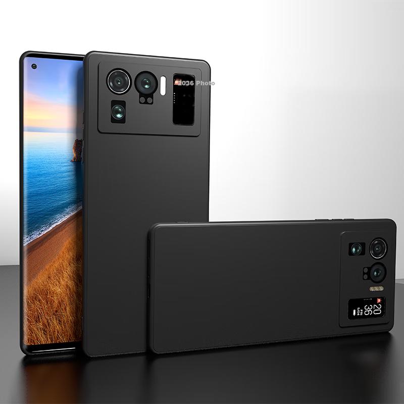 Phone Case for Xiaomi 11 Ultra, Premium Protective Cover with Full Lens Protection, Upgraded Frosted Anti-Drop Silicone Soft Case - Midnight Black
