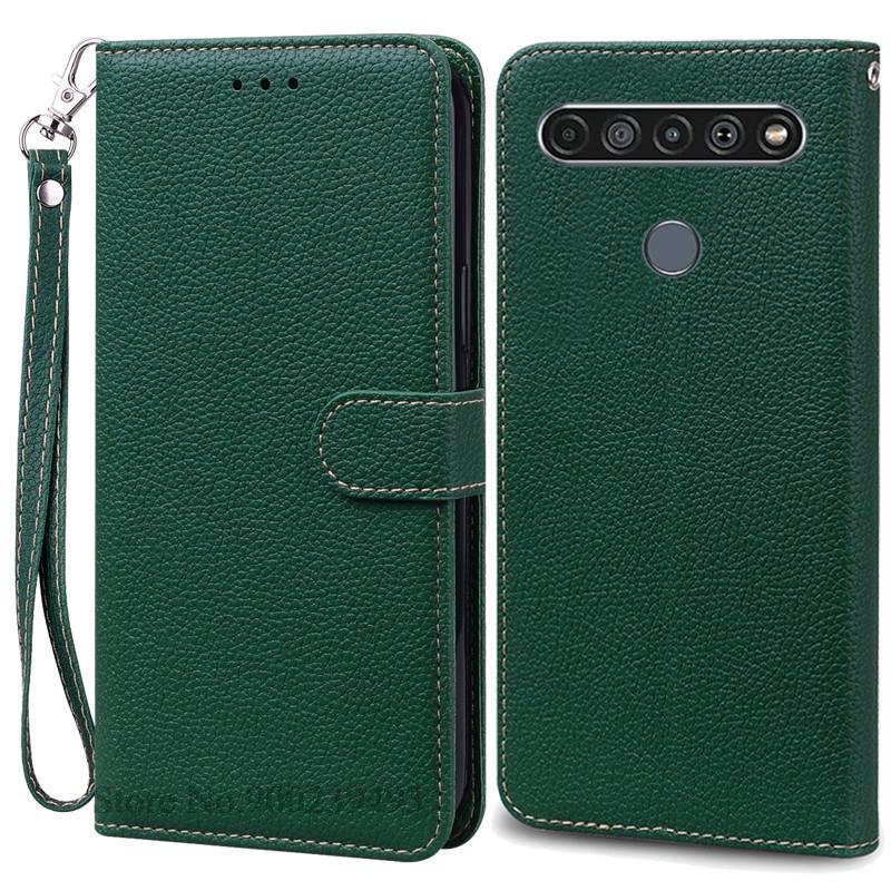 For LG K61 Etui Myk Silikon Lær Lommebok Flip Etui For LG K61 Deksel Coque For Fundas LG K61 LGK61 K 61 Telefonetuier Skall