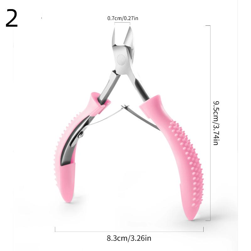 Nožnice na kožičku nechtov Odstraňovač manikúry Klieštiky na odstraňovanie zrohovatenej kože Nerezové nožničky na kožičku Zastrihávač nechtov na prstoch Silikónová rukoväť