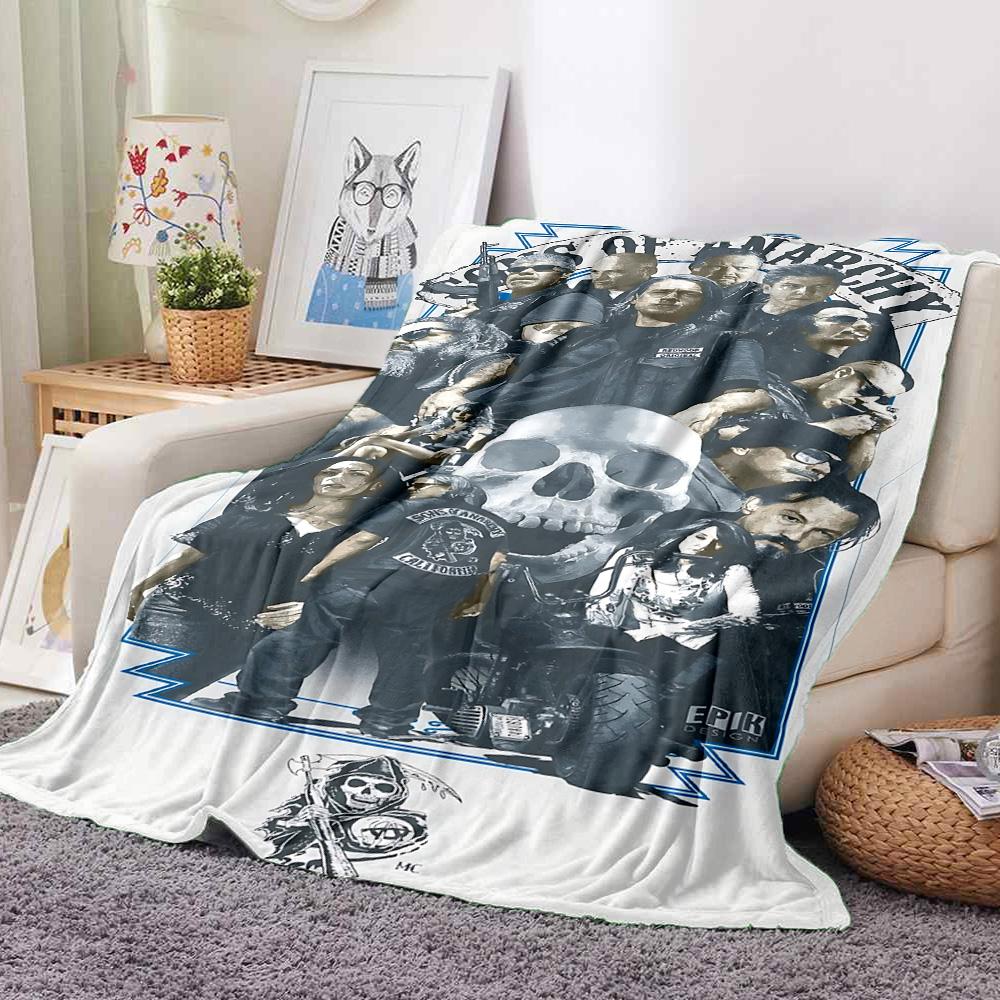 Sons Anarchy Flannel Blanket Throw Blanket Soft Warm Sofa Bed Camping Home Decor Unique Christmas Gift C921141