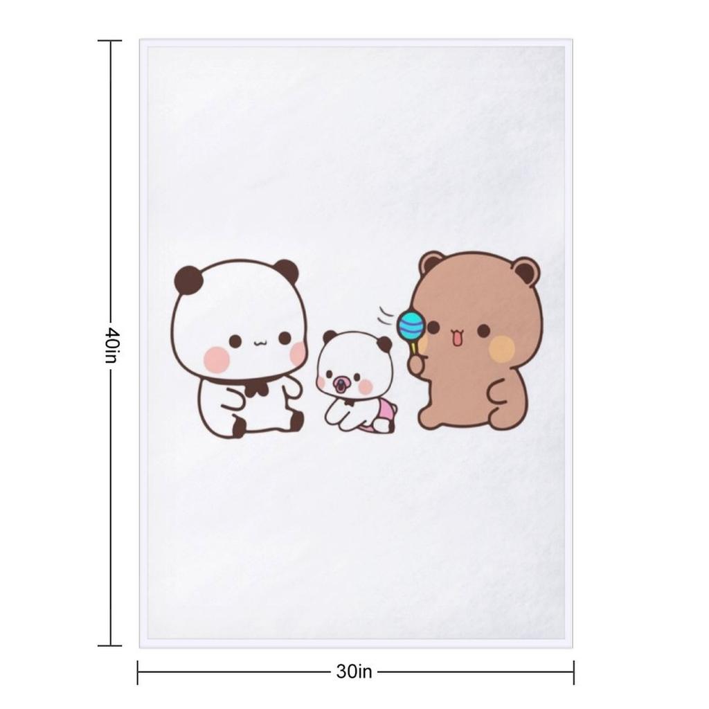 Bear and Panda Bubu Dudu Balloon Throw Blanket Sofa Throw Custom Luxury blankets and throws Blankets