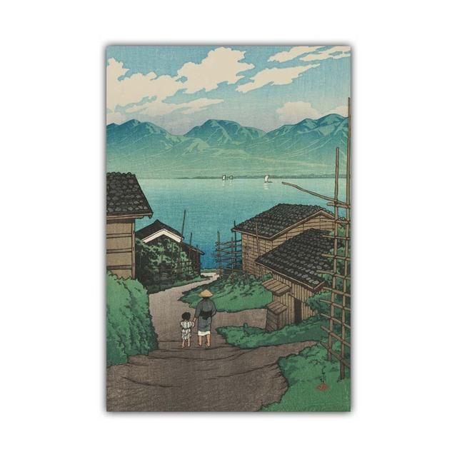 Japanese Rural Style Retro Landscape Canvas Painting Lake Park Beauty Poster Office Wall Art Living Room Home Decoration Mural No Frame