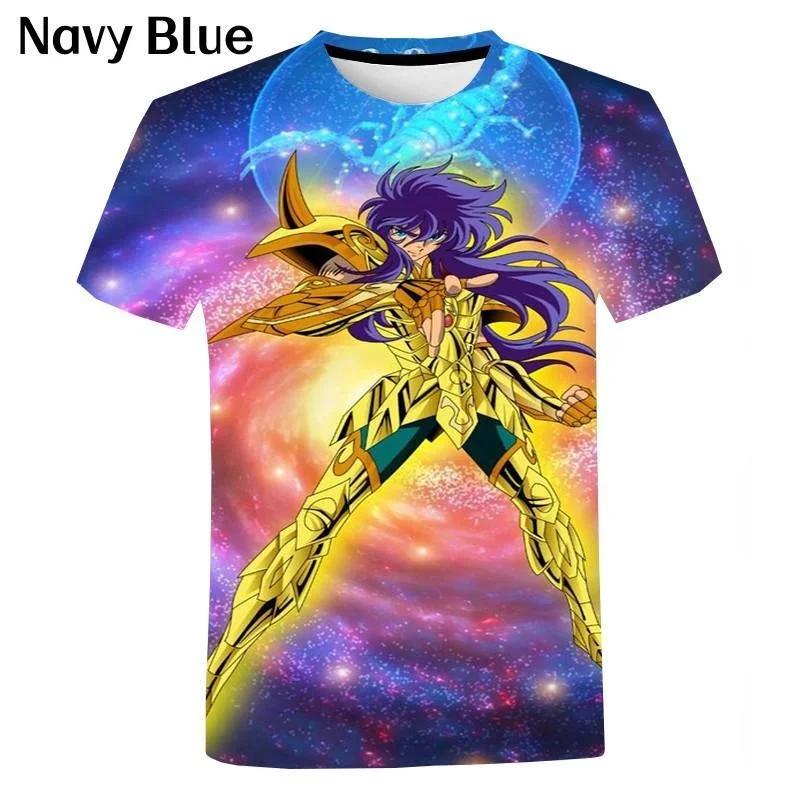 Men Women Streetwear T Shirt The Knights of The Zodiac Saint Seiya 3d T Shirts O Neck Graphic Designer Short Sleeved Top