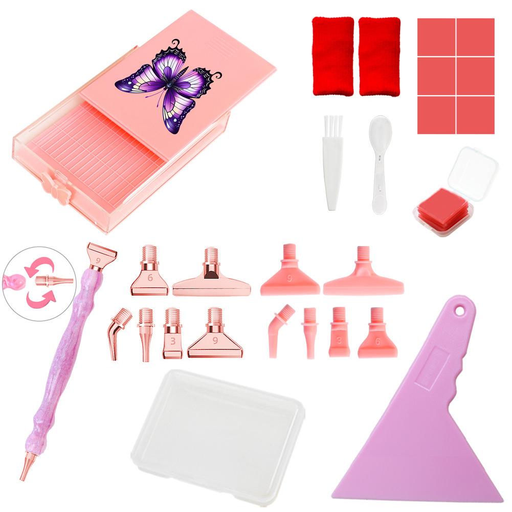 Diamond Painting Tray Diamond Painting Beads Sorting Tray with Lid Diamond Storage Container Diamond Painting Pen for Art Crafts