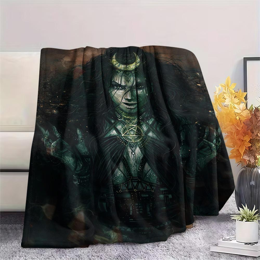 1Pc Alien Earth Print Flannel Blanket, High Quality Comfortable for All Seasons, Home Decor, Warmth and Comfort, Perfect for Christmas Gifts
