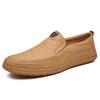 Fashion Men Casual Summer Footwear Breathable Mens Leisure Walk Loafers Genuine Leather Moccasins Hollow Out Slip on Male Driving Shoes
