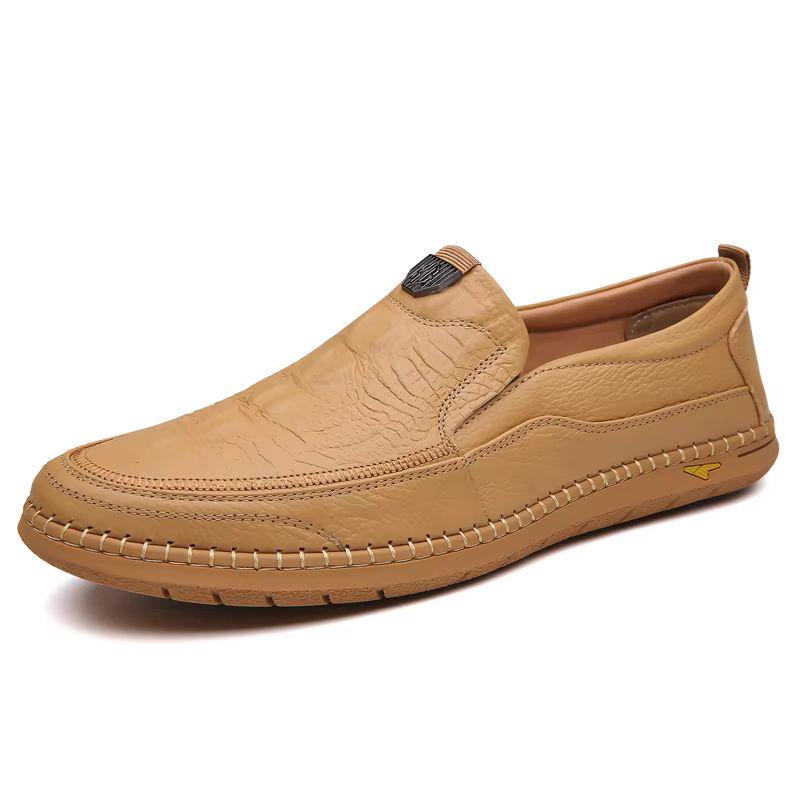 Fashion Men Casual Summer Footwear Breathable Mens Leisure Walk Loafers Genuine Leather Moccasins Hollow Out Slip On Male Driving Shoes