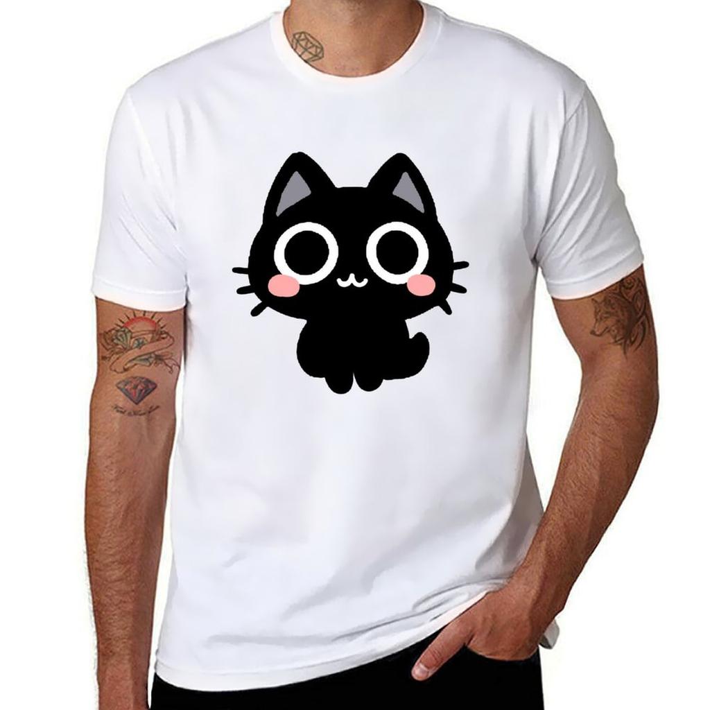 Cute Black Cat TShirt fashion shirts plain designer shirts Anime tshirt t shirts for Unisex pack