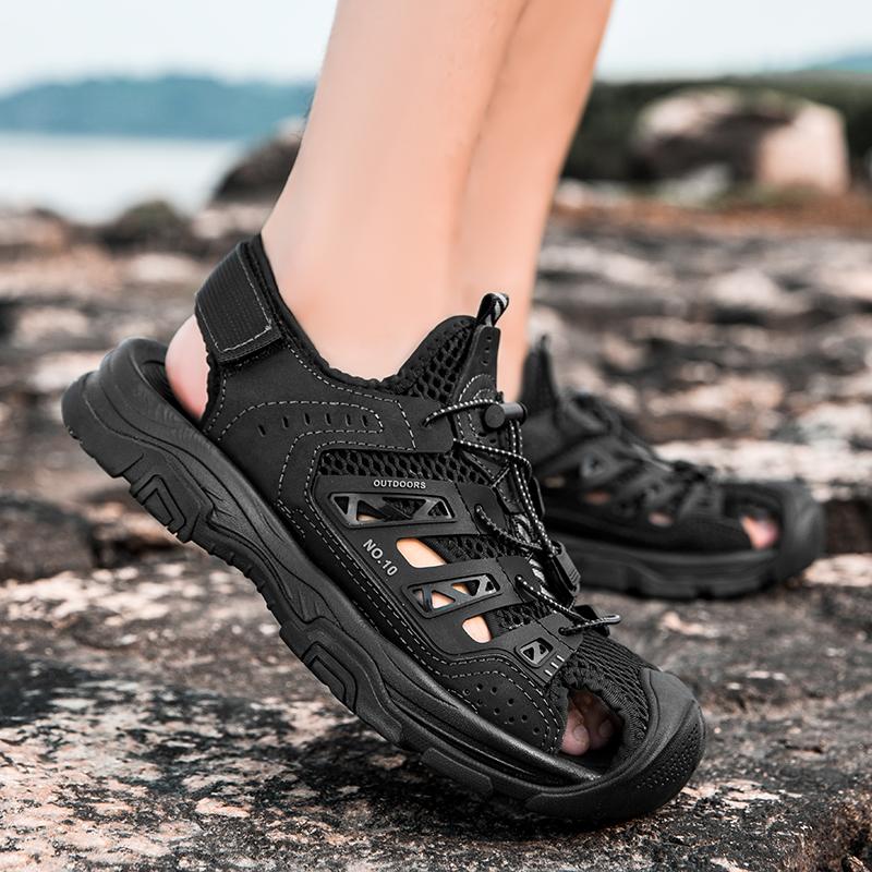 Men's Leather Sandals Beach Sandals