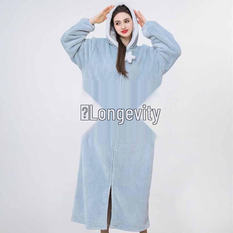 OEING Star Pattern Hooded Robe